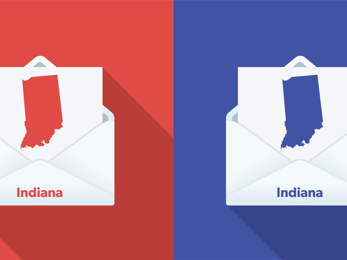 An illustration shows the state of Indiana